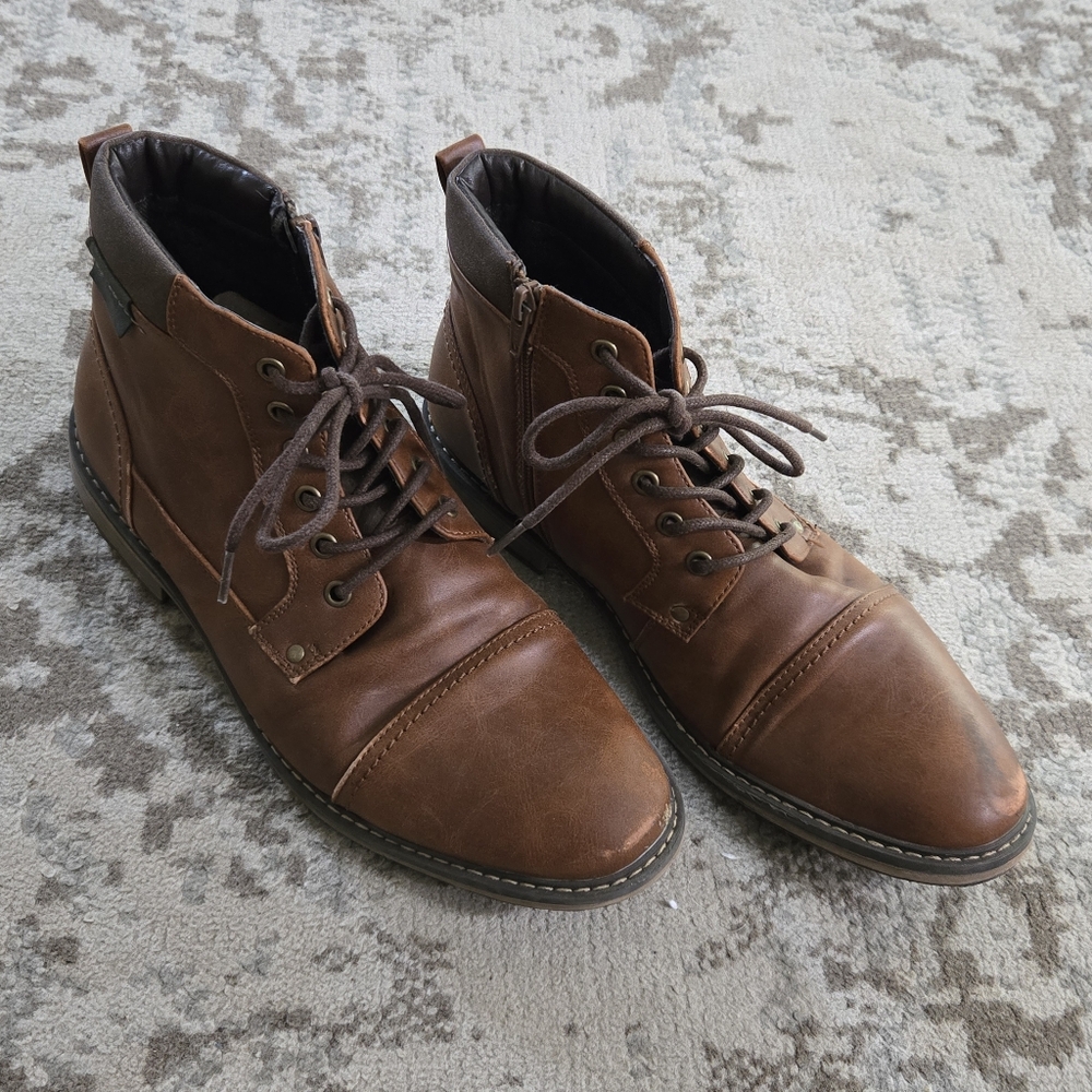 BKE Buckle Clay Faux Leather Boot Size 11
